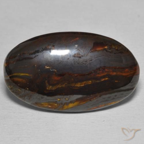 20.35ct طبيعي متعدد الألوان مصفوفة عين النمر, بيضوي, غير شفاف