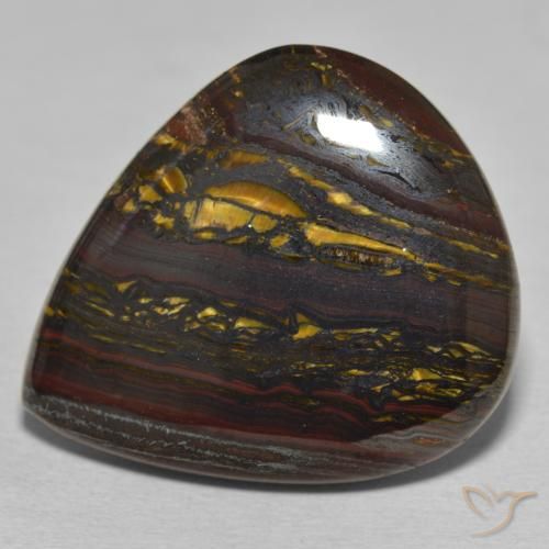 46.28ct طبيعي متعدد الألوان مصفوفة عين النمر, شكل الكمثرى, غير شفاف