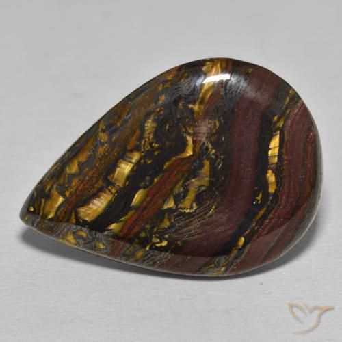 39.37ct طبيعي متعدد الألوان مصفوفة عين النمر, شكل الكمثرى, غير شفاف