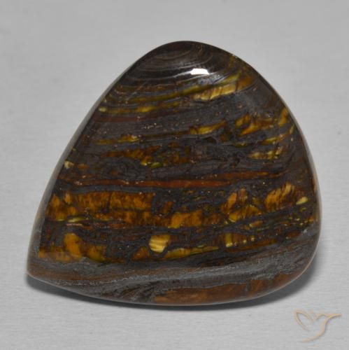 43.18ct طبيعي متعدد الألوان مصفوفة عين النمر, شكل الكمثرى, غير شفاف