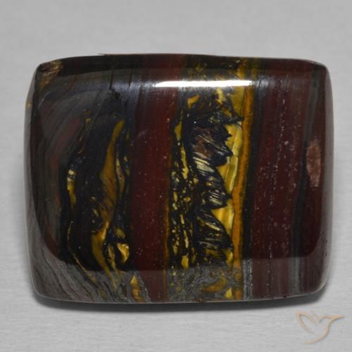 25.78ct طبيعي متعدد الألوان مصفوفة عين النمر, باجيت, غير شفاف