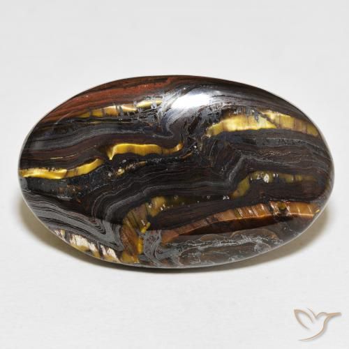 54.17ct طبيعي متعدد الألوان مصفوفة عين النمر, بيضوي, غير شفاف