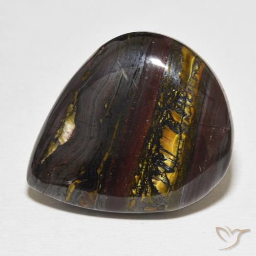 35.20ct طبيعي متعدد الألوان مصفوفة عين النمر, شكل الكمثرى, غير شفاف