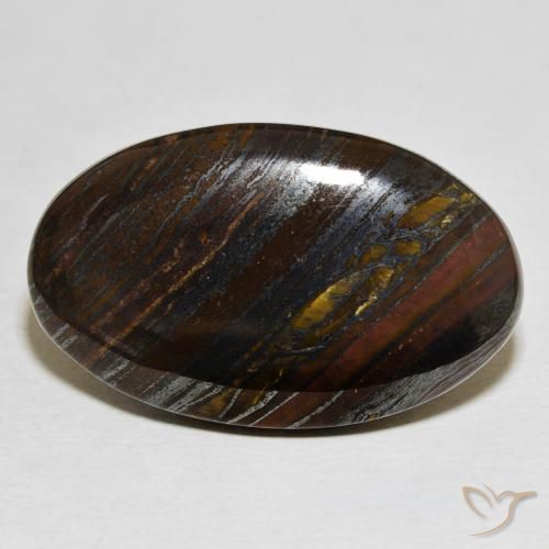 31.94ct طبيعي متعدد الألوان مصفوفة عين النمر, بيضوي, غير شفاف