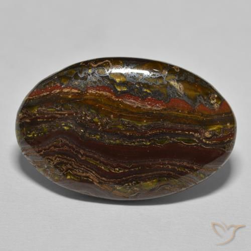35.50ct طبيعي Medium Dark-Brown مصفوفة عين النمر, بيضوي, غير شفاف