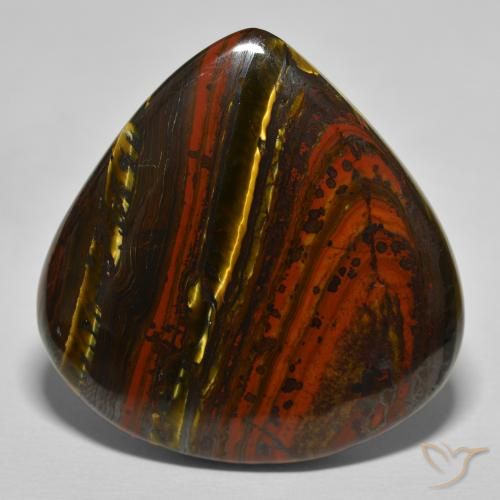 68.05ct طبيعي بنى متعدد الألوان مصفوفة عين النمر, شكل الكمثرى, غير شفاف