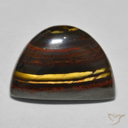 20.41ct طبيعي بنى الجوزية مصفوفة عين النمر, فانسى, غير شفاف