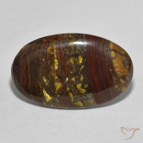 21.51ct طبيعي متعدد الألوان مصفوفة عين النمر, بيضوي, غير شفاف