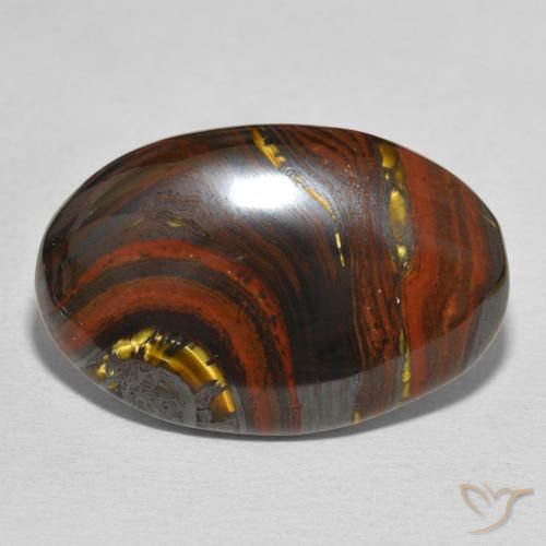 27.87ct طبيعي متعدد الألوان مصفوفة عين النمر, بيضوي, غير شفاف