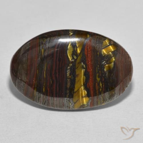 28.81ct طبيعي متعدد الألوان مصفوفة عين النمر, بيضوي, غير شفاف