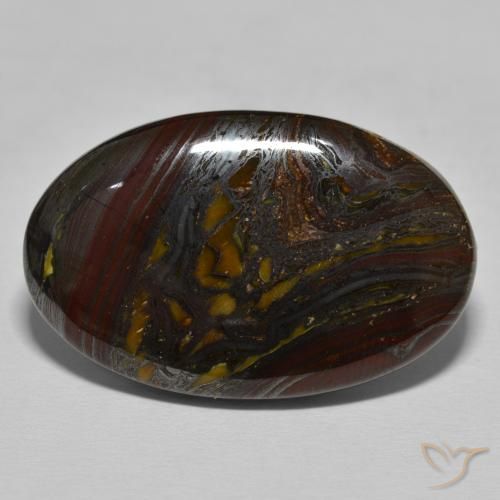 41.90ct طبيعي بنى الجوزية مصفوفة عين النمر, بيضوي, غير شفاف