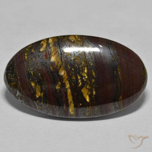 50.58ct طبيعي Medium Dark-Brown مصفوفة عين النمر, بيضوي, غير شفاف