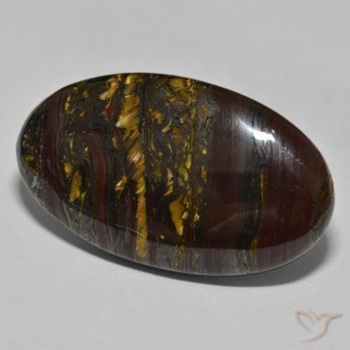 مصفوفة عين النمر Medium Dark-Brown طبيعي، بيضوي، 50.58 قيراط، غير شفاف