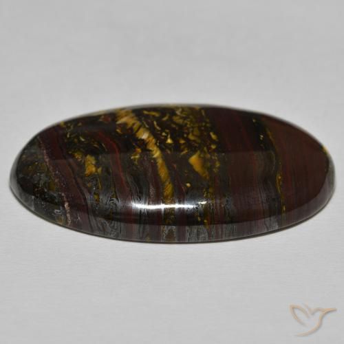 مصفوفة عين النمر Medium Dark-Brown طبيعي، بيضوي، 50.58 قيراط، غير شفاف