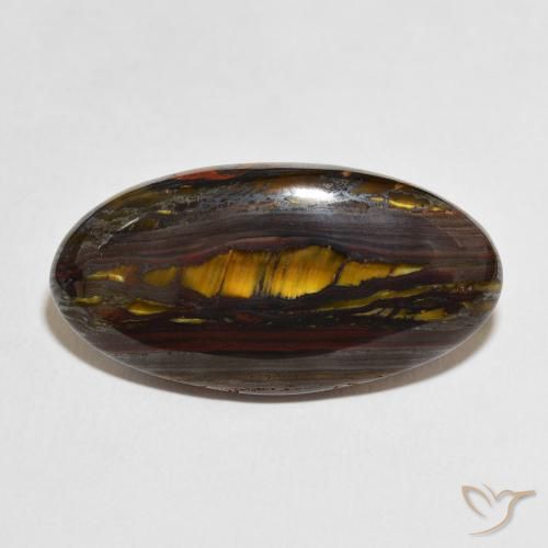 33.73ct طبيعي متعدد الألوان مصفوفة عين النمر, بيضوي, غير شفاف