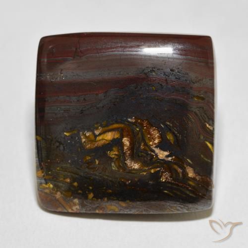 39.05ct طبيعي متعدد الألوان مصفوفة عين النمر, مربع, غير شفاف