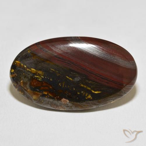 45.48ct طبيعي متعدد الألوان مصفوفة عين النمر, بيضوي, غير شفاف