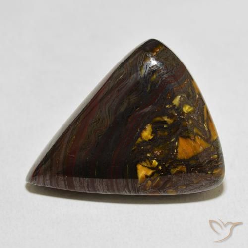 39.24ct طبيعي متعدد الألوان مصفوفة عين النمر, شكل الكمثرى, غير شفاف