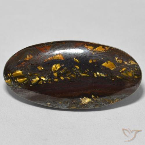 30.82ct طبيعي متعدد الألوان مصفوفة عين النمر, بيضوي, غير شفاف