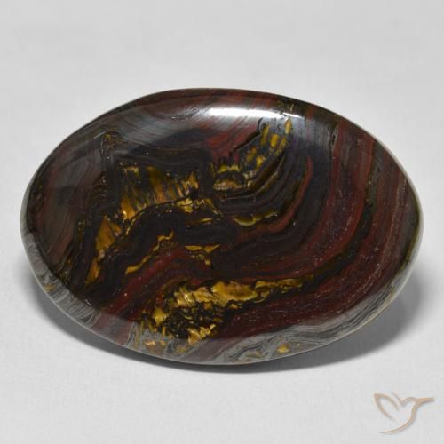 55.15ct طبيعي متعدد الألوان مصفوفة عين النمر, بيضوي, غير شفاف