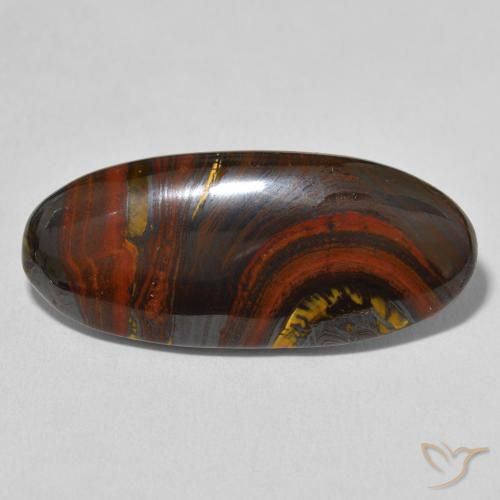 26.75ct طبيعي متعدد الألوان مصفوفة عين النمر, بيضوي, غير شفاف