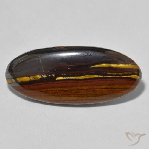 19.61ct طبيعي متعدد الألوان مصفوفة عين النمر, بيضوي, غير شفاف