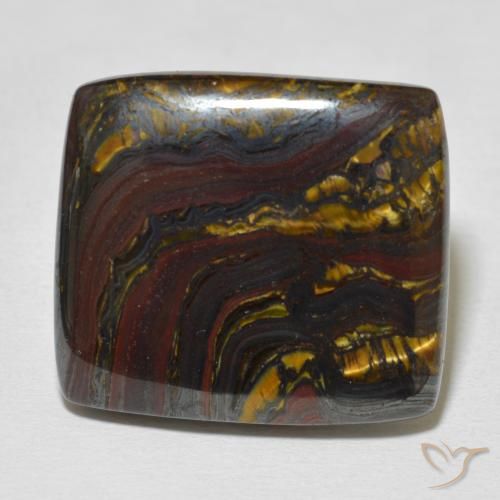 31.44ct طبيعي متعدد الألوان مصفوفة عين النمر, وسادة, غير شفاف
