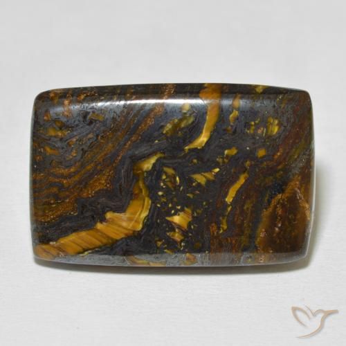 34.70ct طبيعي متعدد الألوان مصفوفة عين النمر, وسادة, غير شفاف
