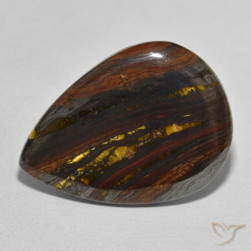 40.33ct طبيعي متعدد الألوان مصفوفة عين النمر, شكل الكمثرى, غير شفاف