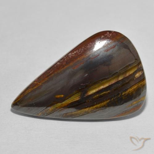 39.70ct طبيعي متعدد الألوان مصفوفة عين النمر, شكل الكمثرى, غير شفاف