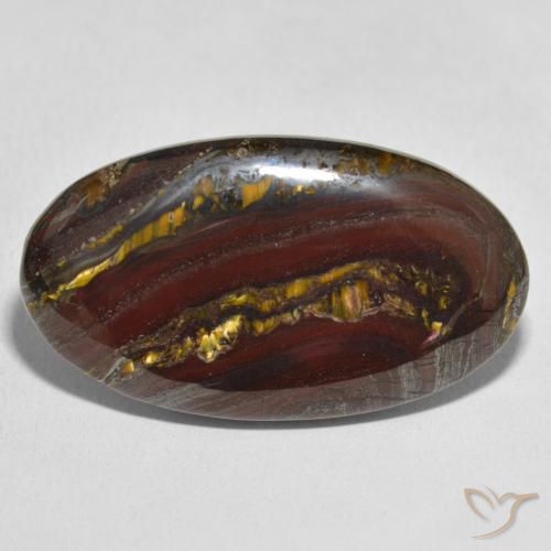 40.84ct طبيعي متعدد الألوان مصفوفة عين النمر, بيضوي, غير شفاف