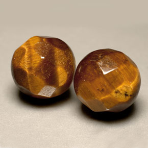 Tiger's Eye طبيعي بلون بني ذهبي، وزن ‎‎ قيراط، شكل كرة / كروي، مقاس ‎10.34‎ مم