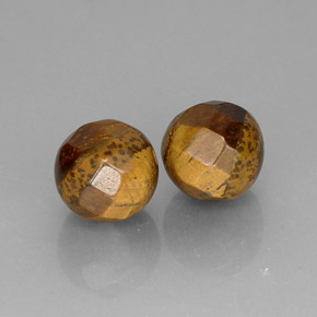 Tiger's Eye طبيعي بلون بني ذهبي، وزن ‎‎ قيراط، شكل كرة / كروي، مقاس ‎10.5x10.3‎ مم