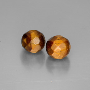 Tiger's Eye طبيعي بلون بني ذهبي، وزن ‎‎ قيراط، شكل كرة / كروي، مقاس ‎10.35‎ مم