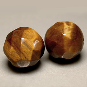 Tiger's Eye طبيعي بلون بني ذهبي، وزن ‎‎ قيراط، شكل كرة / كروي، مقاس ‎10.23‎ مم