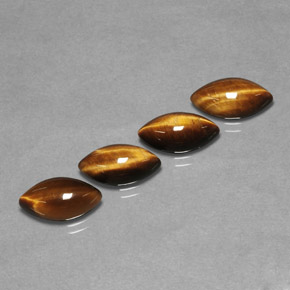 Tiger's Eye طبيعي بلون بني ذهبي، وزن ‎‎ قيراط، شكل ماركيز، مقاس ‎11.8x6.2‎ مم