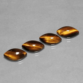 Tiger's Eye طبيعي بلون بني ذهبي، وزن ‎‎ قيراط، شكل ماركيز، مقاس ‎12x6.1‎ مم