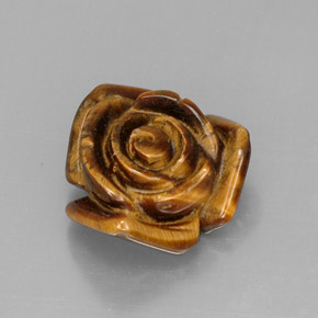 Tiger's Eye طبيعي بلون متعدد الألوان، وزن ‎12.32‎ قيراط، شكل شكل خيالي، مقاس ‎16.3x15.9‎ مم