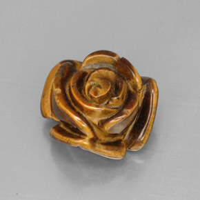 Tiger's Eye طبيعي بلون متعدد الألوان، وزن ‎12.41‎ قيراط، شكل شكل خيالي، مقاس ‎14.9x14.9‎ مم