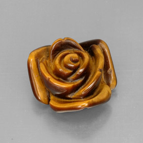 Tiger's Eye طبيعي بلون متعدد الألوان، وزن ‎12.37‎ قيراط، شكل شكل خيالي، مقاس ‎16.5x15.6‎ مم