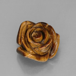 Tiger's Eye طبيعي بلون متعدد الألوان، وزن ‎13.03‎ قيراط، شكل شكل خيالي، مقاس ‎16.1x15.8‎ مم