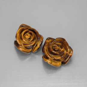 أحجار عين النمر ذهب البنى طبيعية، شكل خيالي، غير شفاف، وزنها  قيراط