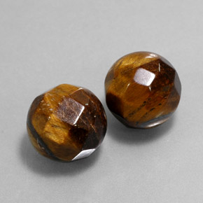 Tiger's Eye طبيعي بلون بني ذهبي، وزن ‎‎ قيراط، شكل كرة / كروي، مقاس ‎10.28‎ مم