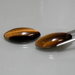 أحجار عين النمر ذهب البنى طبيعية، ماركيز، غير شفاف، وزنها  قيراط