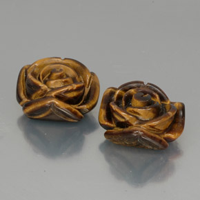 أحجار عين النمر ذهب البنى طبيعية، شكل خيالي، غير شفاف، وزنها  قيراط