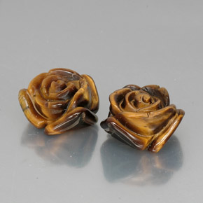 Tiger's Eye طبيعي بلون بني ذهبي، وزن ‎‎ قيراط، شكل شكل خيالي، مقاس ‎15x13.9‎ مم