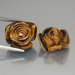 Tiger's Eye طبيعي بلون بني ذهبي، وزن ‎‎ قيراط، شكل شكل خيالي، مقاس ‎16x16‎ مم