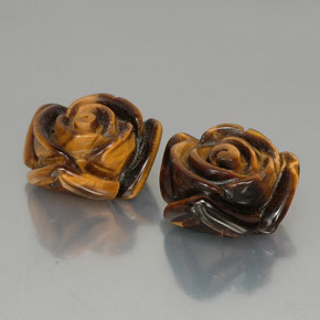 Tiger's Eye طبيعي بلون بني ذهبي، وزن ‎‎ قيراط، شكل شكل خيالي، مقاس ‎16x16‎ مم
