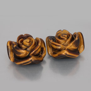 Tiger's Eye طبيعي بلون بني ذهبي، وزن ‎‎ قيراط، شكل شكل خيالي، مقاس ‎15.8x15.5‎ مم