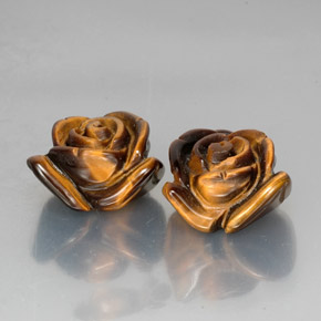 Tiger's Eye طبيعي بلون بني ذهبي، وزن ‎‎ قيراط، شكل شكل خيالي، مقاس ‎18.9x14.5‎ مم